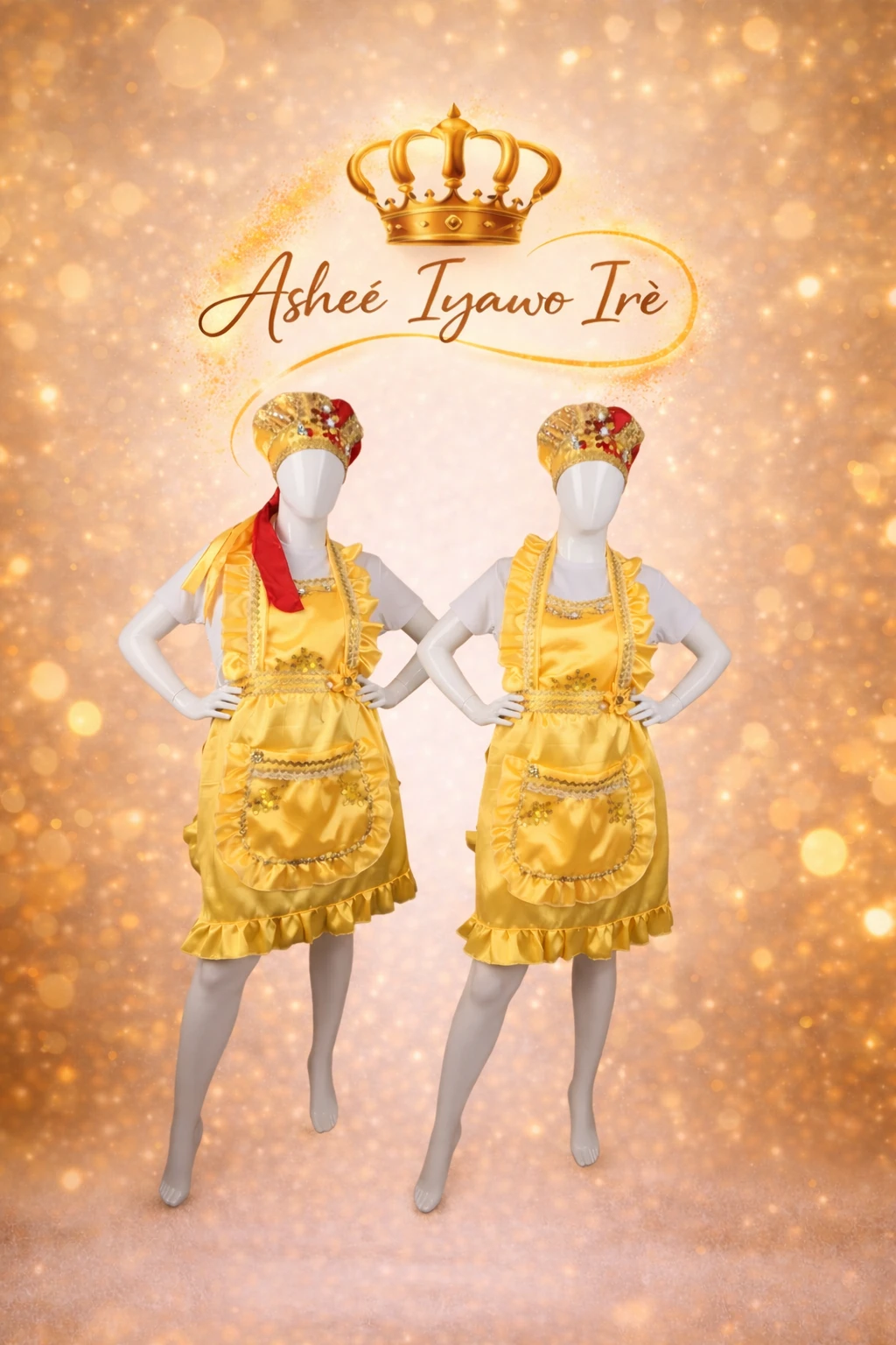 Conjunto de delanter oshun con gorro's foto | Ashee Iyawo Ire |  BizneCubano