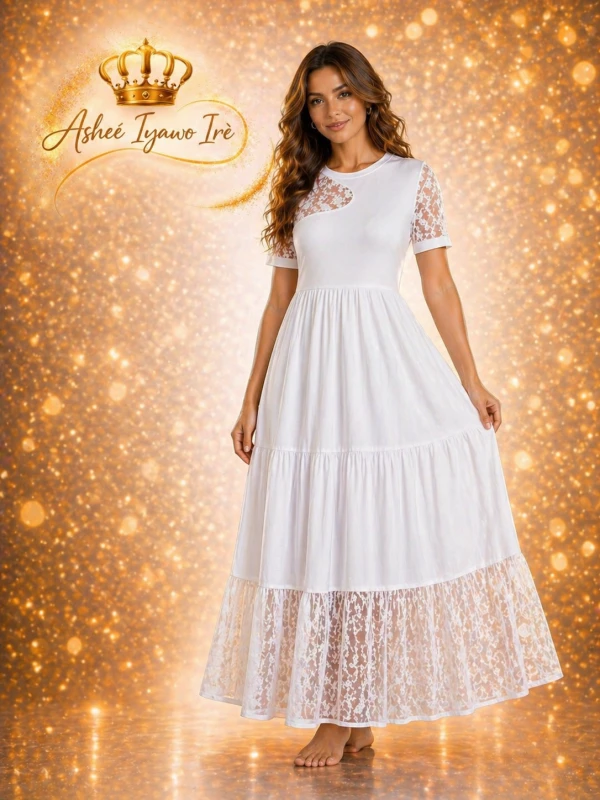 Vestido can can encaje's foto | Ashee Iyawo Ire |  BizneCubano