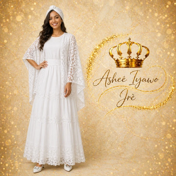 Conjunto de poliester elegante's foto | Ashee Iyawo Ire |  BizneCubano