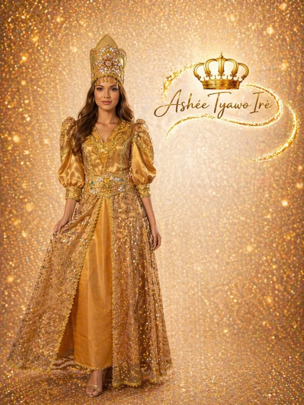 Traje de gala y almuerzo oshun's foto | Ashee Iyawo Ire |  BizneCubano