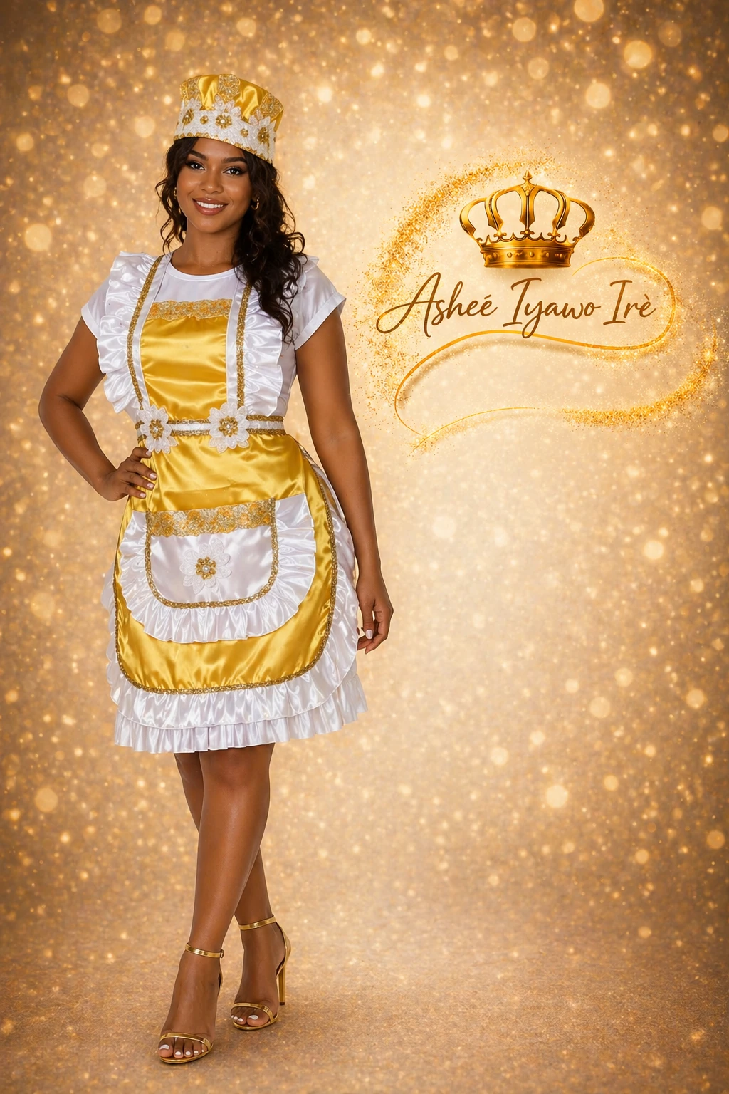 Delantar y gorro de oshun's foto | Ashee Iyawo Ire |  BizneCubano