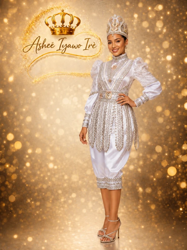 Traje gala obatala's foto | Ashee Iyawo Ire |  BizneCubano
