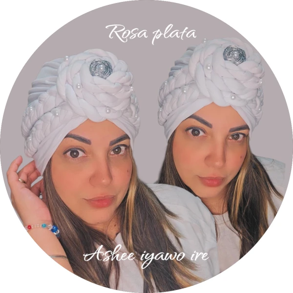 Turbante Rosa Plata's foto | Ashee Iyawo Ire |  BizneCubano