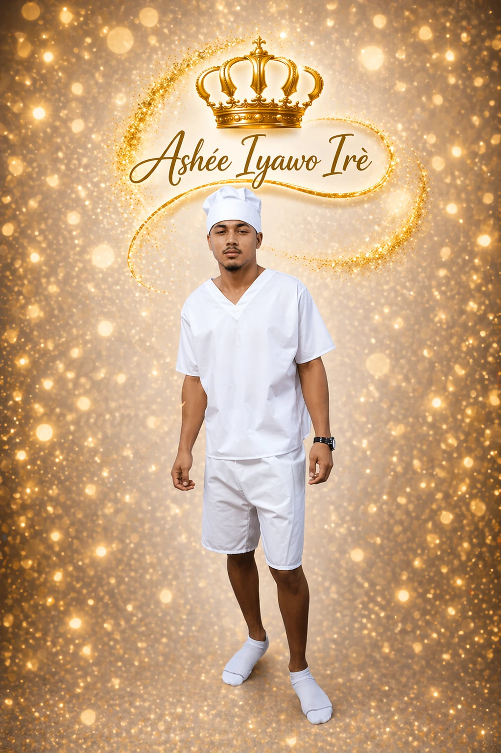 Conjunto short hombre's foto | Ashee Iyawo Ire |  BizneCubano