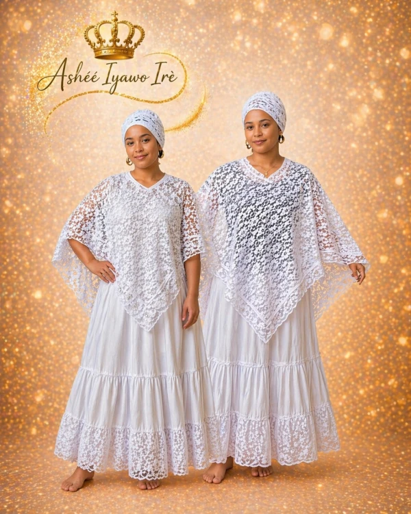 Conjunto chal poncho's foto | Ashee Iyawo Ire |  BizneCubano