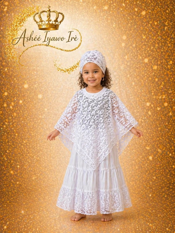 Conjunto chal niña 3 a 6 años's foto | Ashee Iyawo Ire |  BizneCubano
