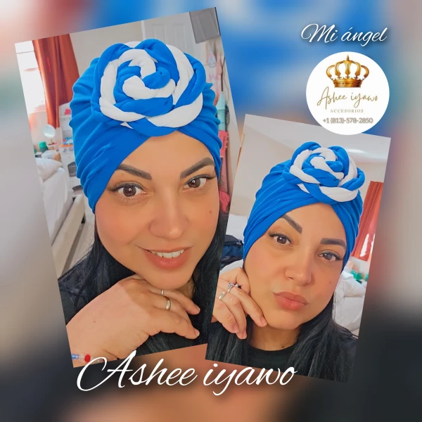 Turbante yemaya para santeras's foto | Ashee Iyawo Ire |  BizneCubano