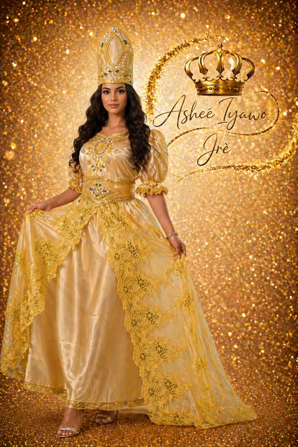 Traje de gala oshun y almuerzo's foto | Ashee Iyawo Ire |  BizneCubano
