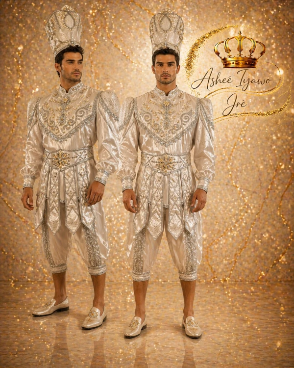 Traje de gala obatala y al muerto's foto | Ashee Iyawo Ire |  BizneCubano