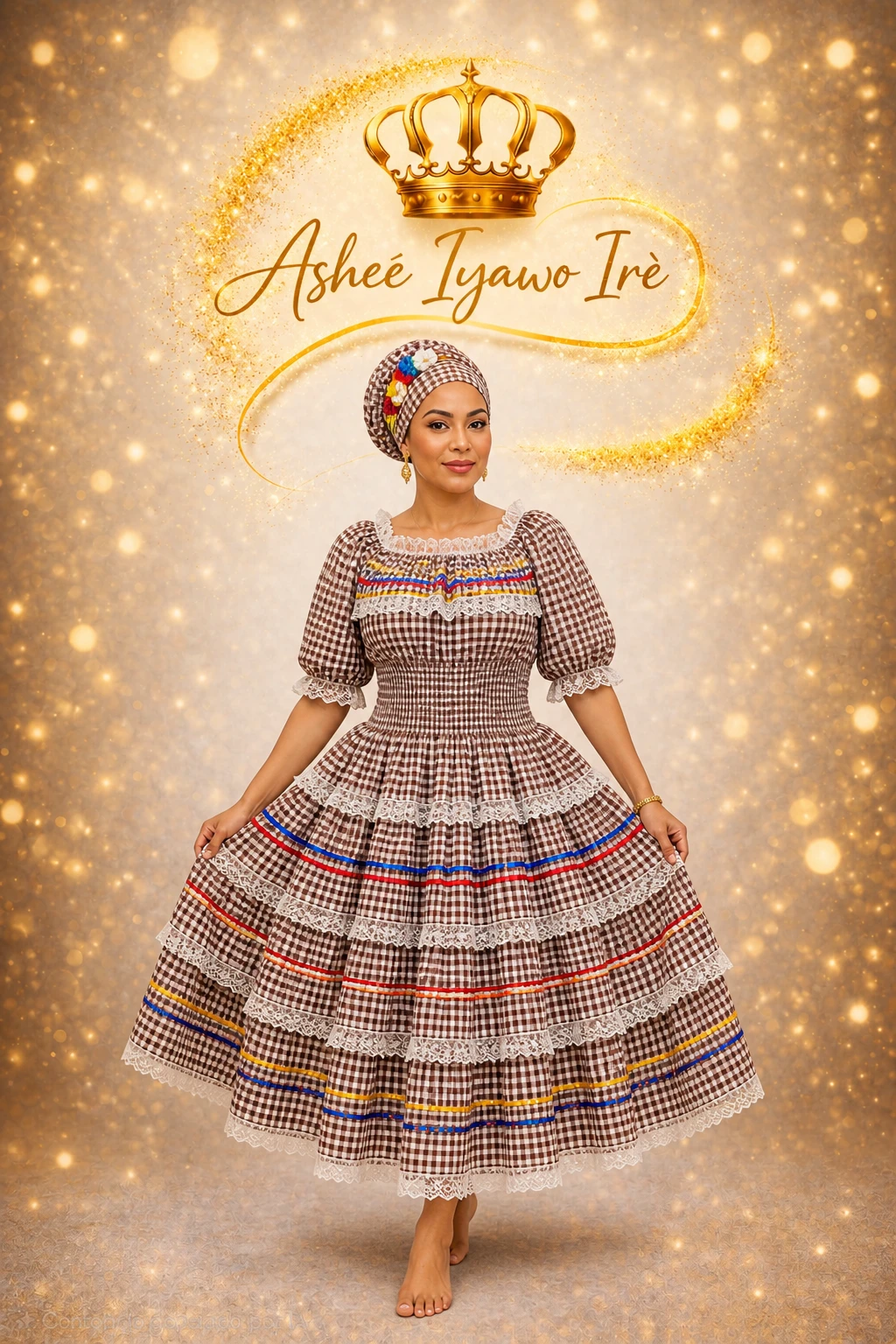 Traje almuerzo oya's foto | Ashee Iyawo Ire |  BizneCubano