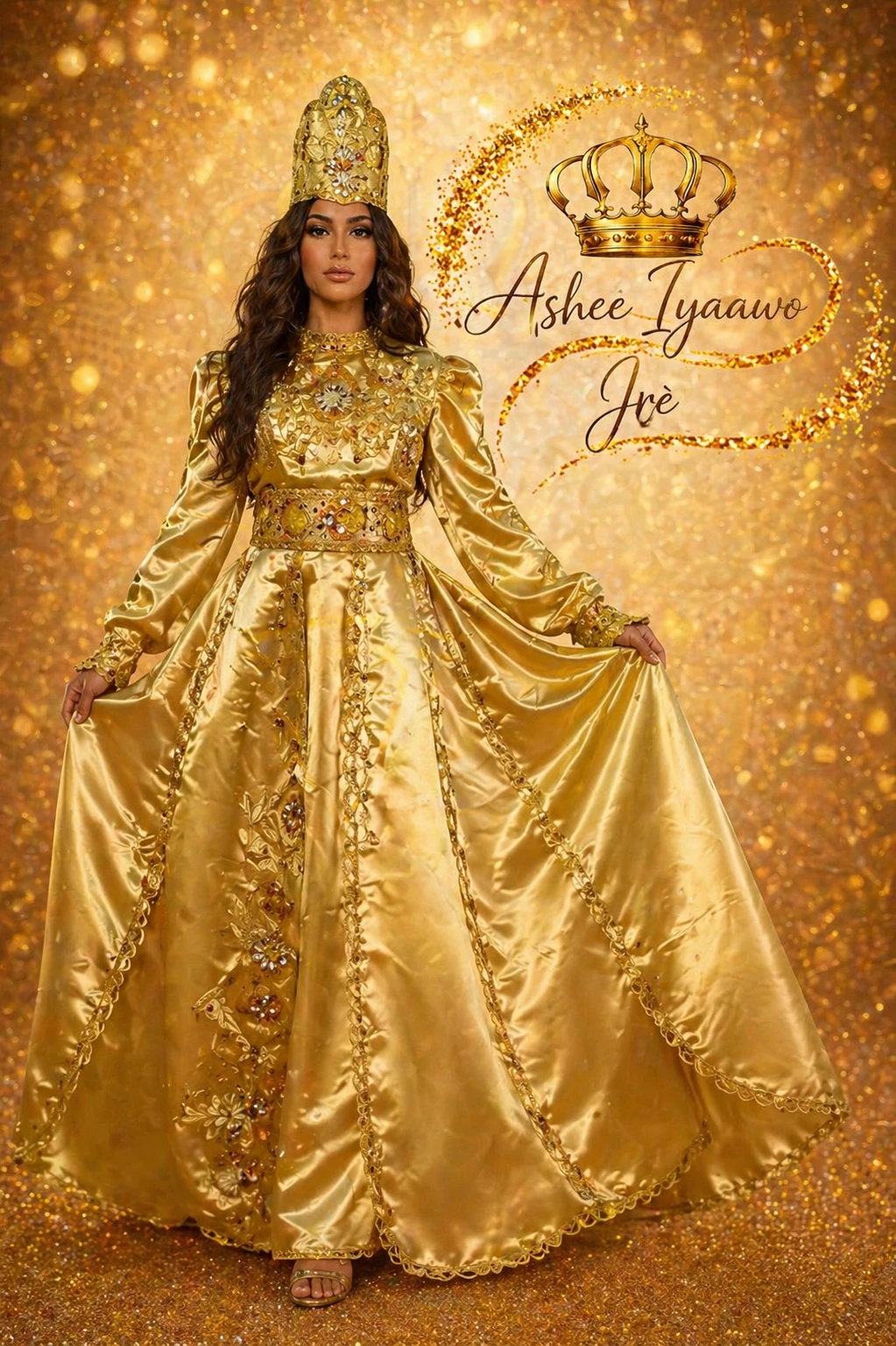 Traje de gala oshun y almuerzo's foto | Ashee Iyawo Ire |  BizneCubano