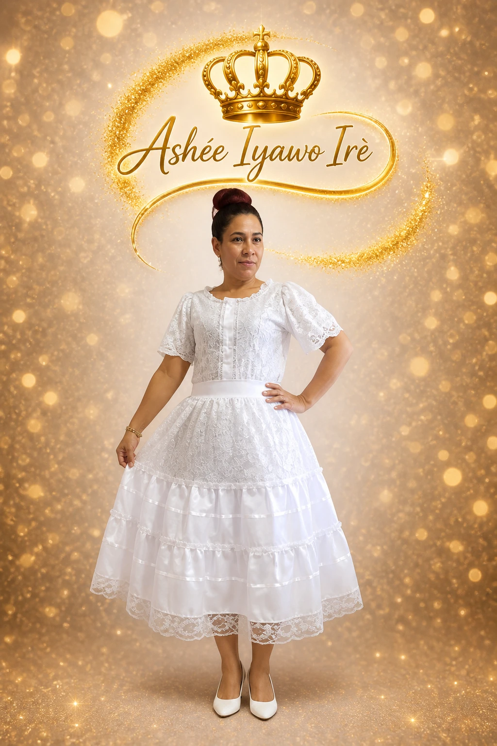 Conjunto de saya y blusa poliester's foto | Ashee Iyawo Ire |  BizneCubano