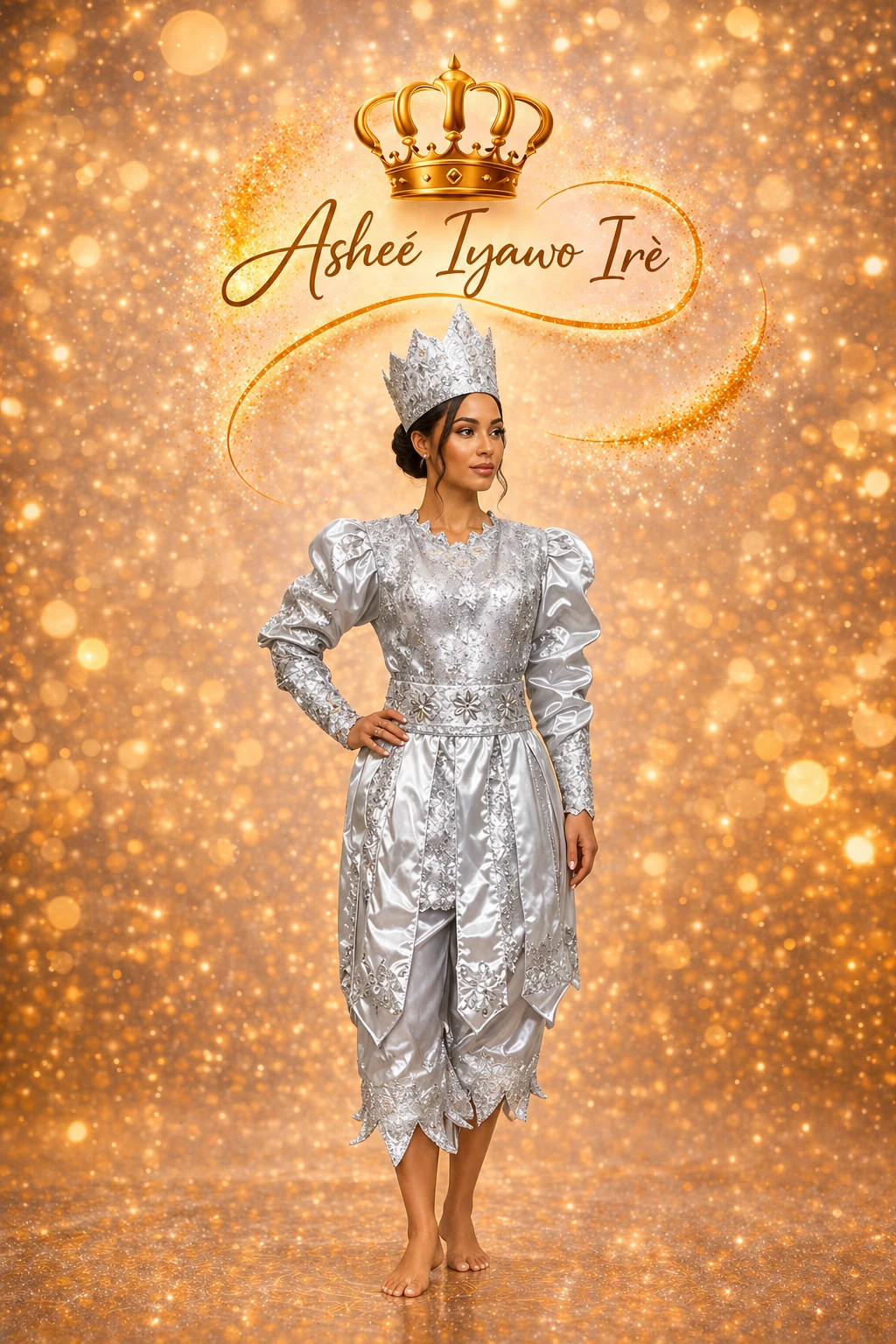 Traje de gala obatala y almuerzo's foto | Ashee Iyawo Ire |  BizneCubano