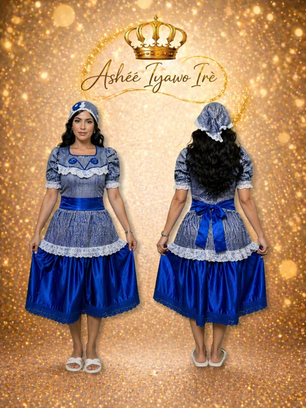Traje almuerzo yemaya's foto | Ashee Iyawo Ire |  BizneCubano
