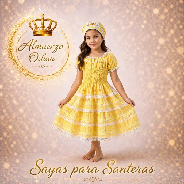 Traje almuerzo oshun niña's foto | Ashee Iyawo Ire |  BizneCubano