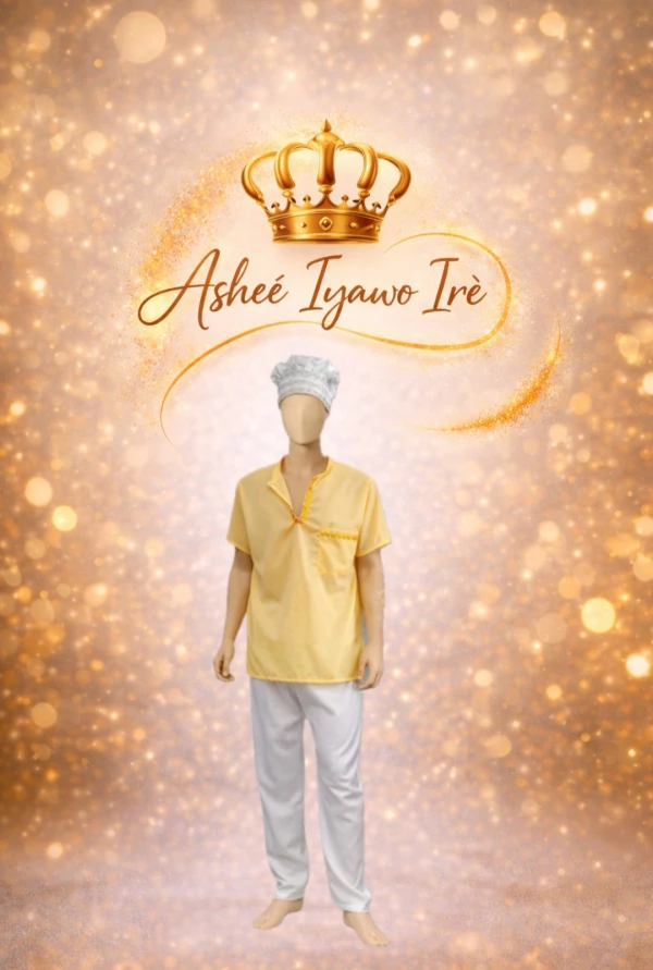 Traje almuerzo oshun hombre's foto | Ashee Iyawo Ire |  BizneCubano