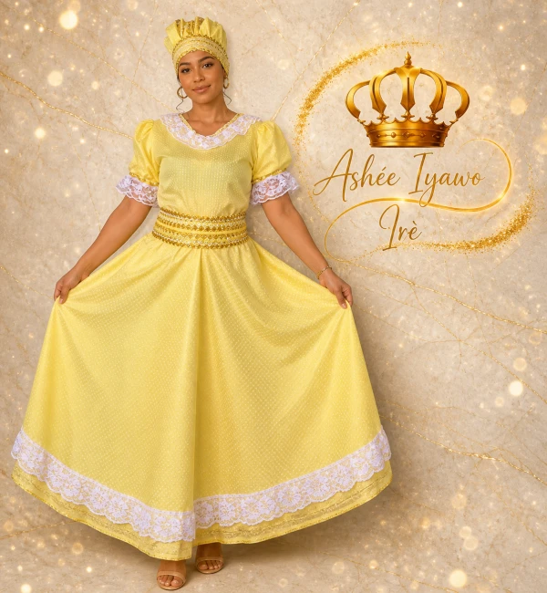 Traje almuerzo oshun's foto | Ashee Iyawo Ire |  BizneCubano
